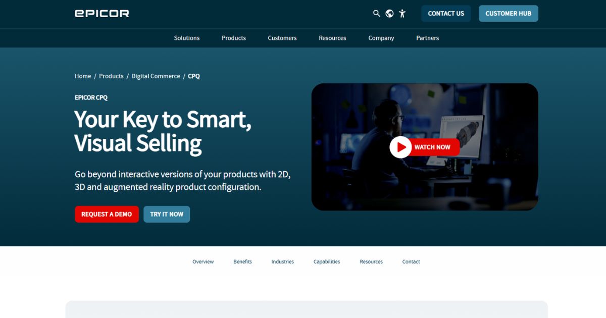 Epicor cpq homepage