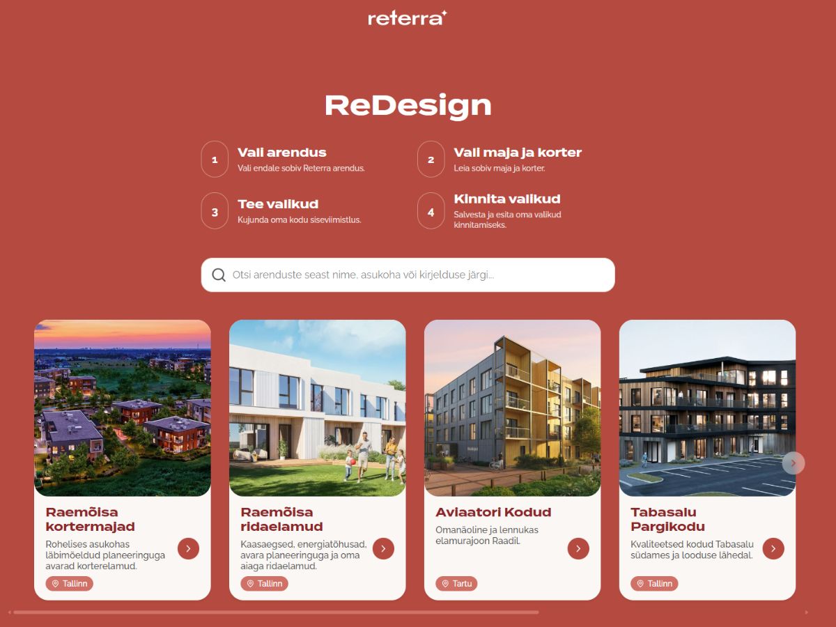 Reterra Finishing configurator for real estate developers